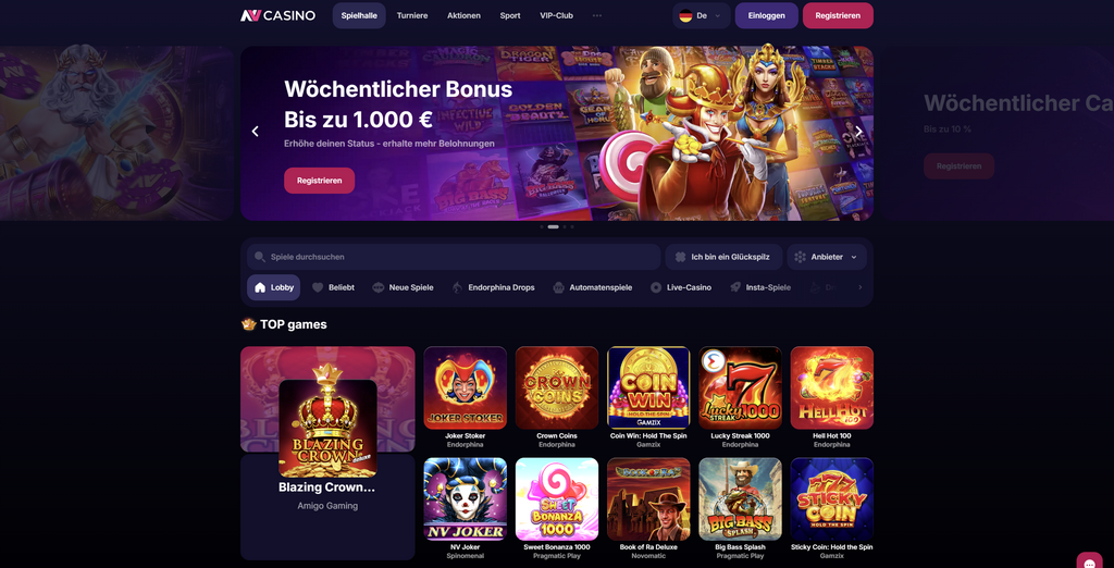 NV Casino Review: Welkomstbonus, Spelaanbod & Betaalmethoden NV Casino Review: Welkomstbonus, Spelaanbod & Betaalmethoden